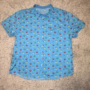 Disney Parks Skyliner Bucket Blue Short Sleeve Shirt XXL